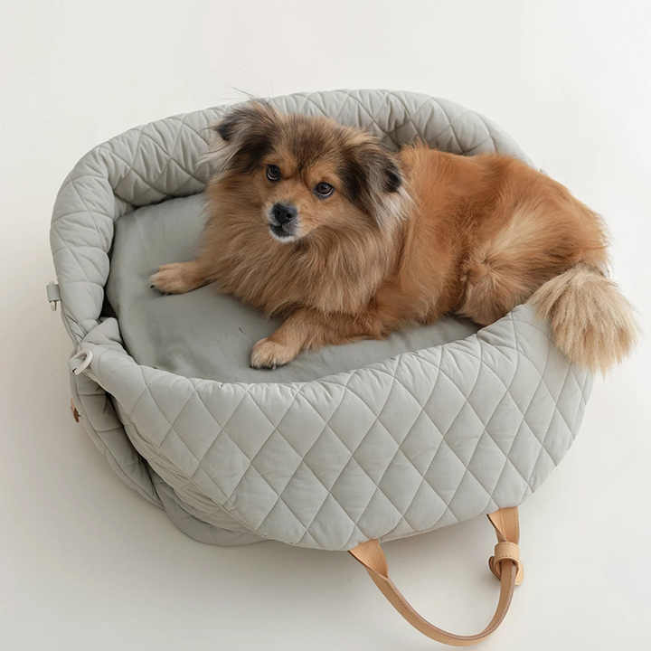 Dog Bag - New Nylon Waterproof, Removable Pet Nest With Leather Handle